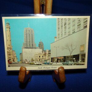Vintage Full Color Photo Postcard - North Michigan Avenue - Chicago, Illinois